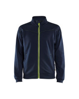 Donker marineblauw/High vis geel