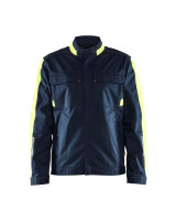 Donker marineblauw/High vis geel