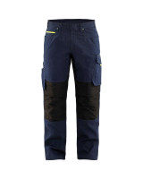 Donker marineblauw/High vis geel