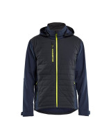 Donker marineblauw/High vis geel