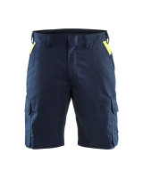 Donker marineblauw/High vis geel